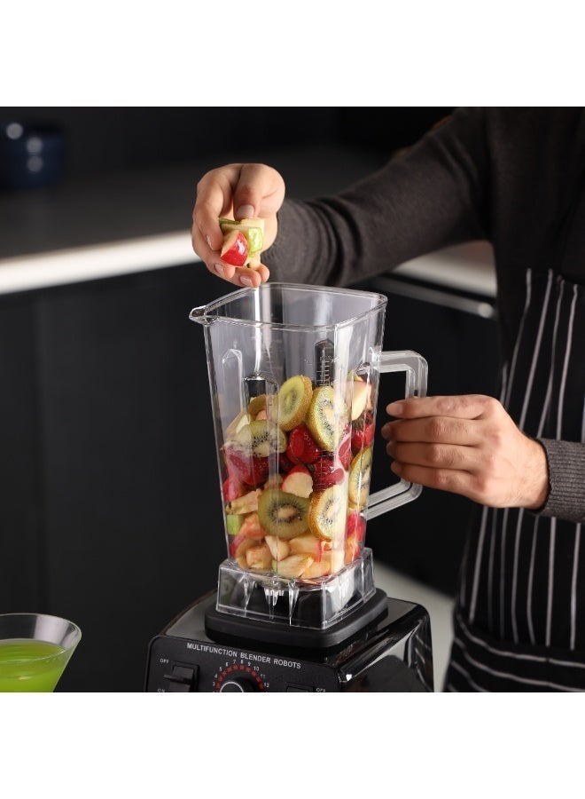 Epsilon Heavy Duty Blender 1200W | 2.0L Transparent Unbreakable Jar | Powerful Motor with Sharp Blades | 15 Variable Speeds + 4 Speed Control with Pulse | Smoothie, Milkshake & Juice Blender - Image 4